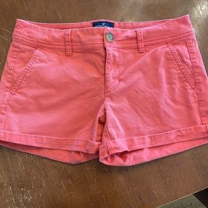 Pink American Eagle shorts midi length